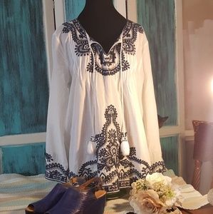 Embroidered Tunic Top